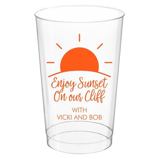 Enjoy Sunset on our Cliff Clear Plastic Cups
